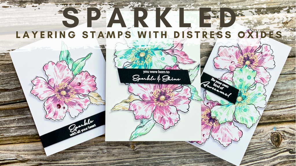 Layering Distress Oxides using Altenew Sparkled