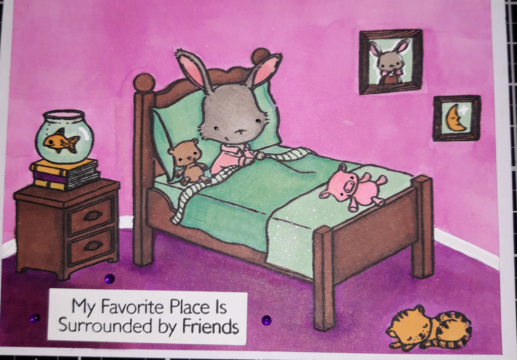 Conception de carte à une couche rapide et simple, utilisant votre Misti pour créer une scène.