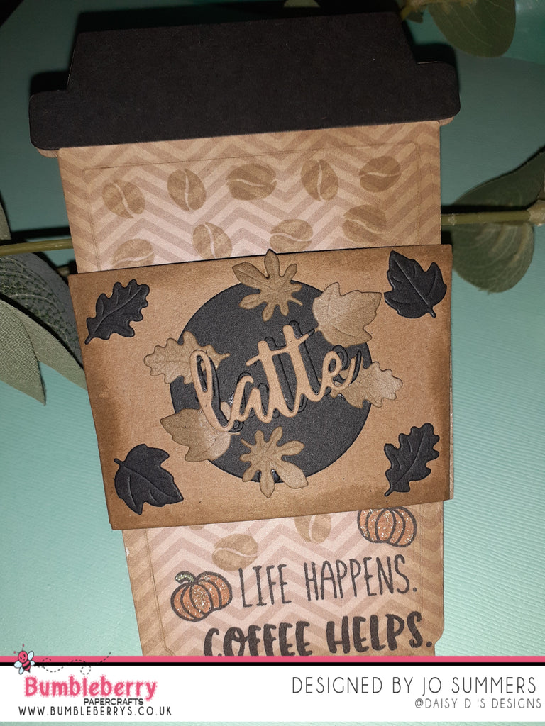 Today Is The First Day of Autumn, So I Decided To  Showcasing The Honey Bee Stamps Coffee Cup Card Honey Cuts Die.