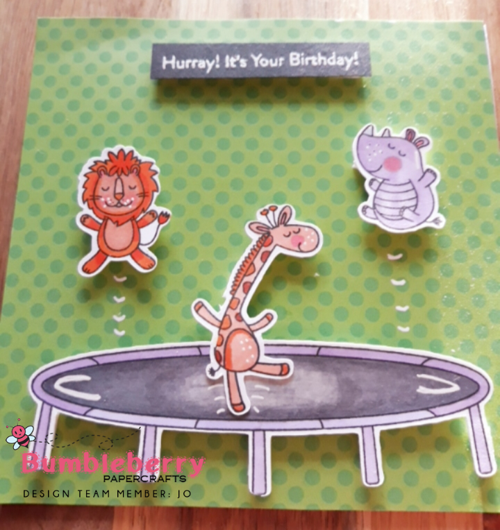 Sauter de joie avec mes choses préférées Tampon et matrices.