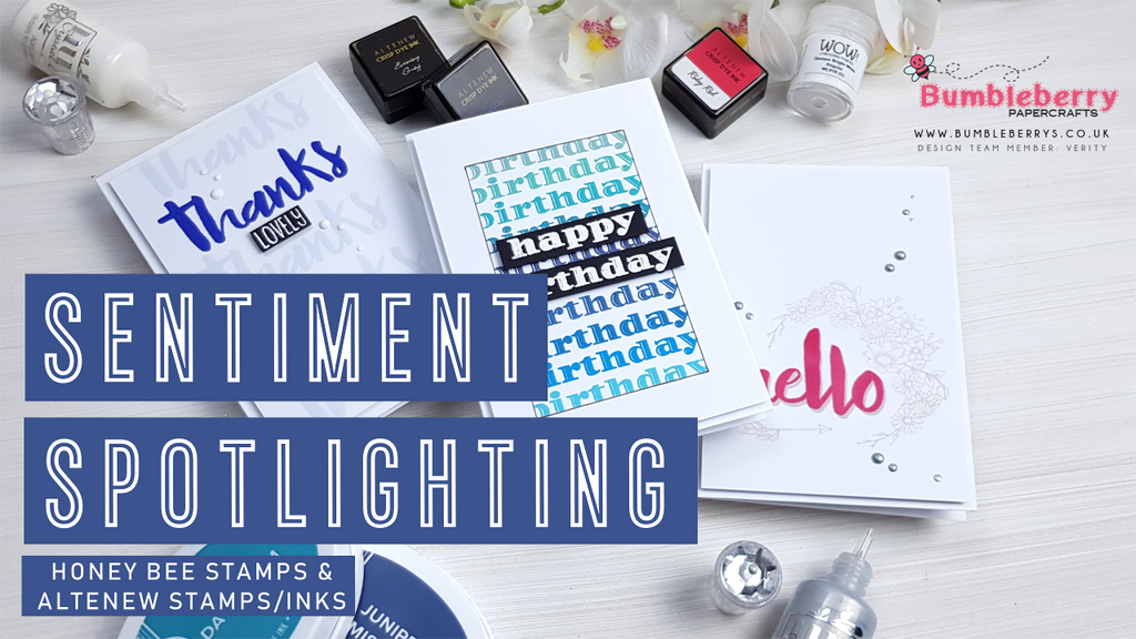Mise en lumière des sentiments - Honey Bee Stamps et Altenew