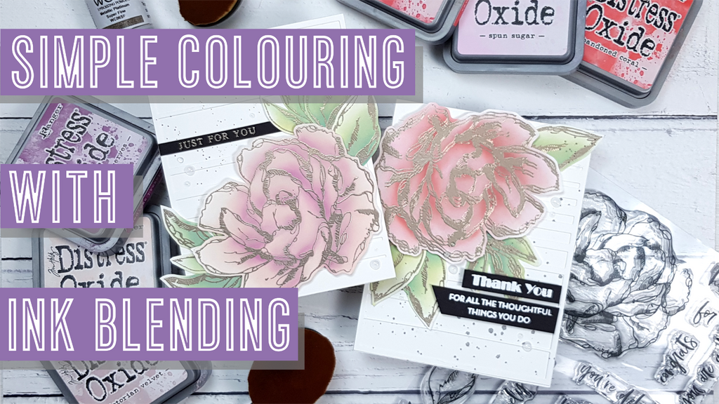 Coloration simple avec mélange d'encres - Altenew Inked Flora