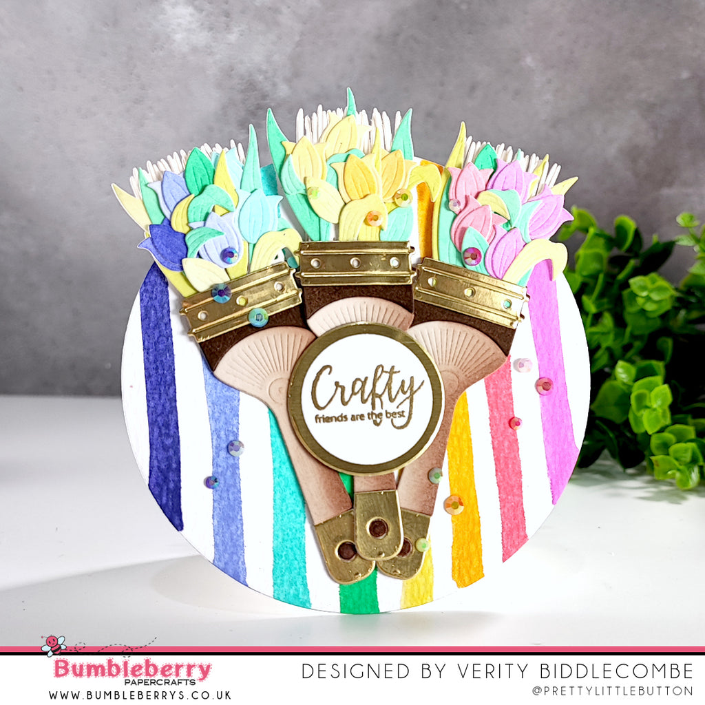 Créer une carte en forme de cercle - Die Spellbinders Artful Brush