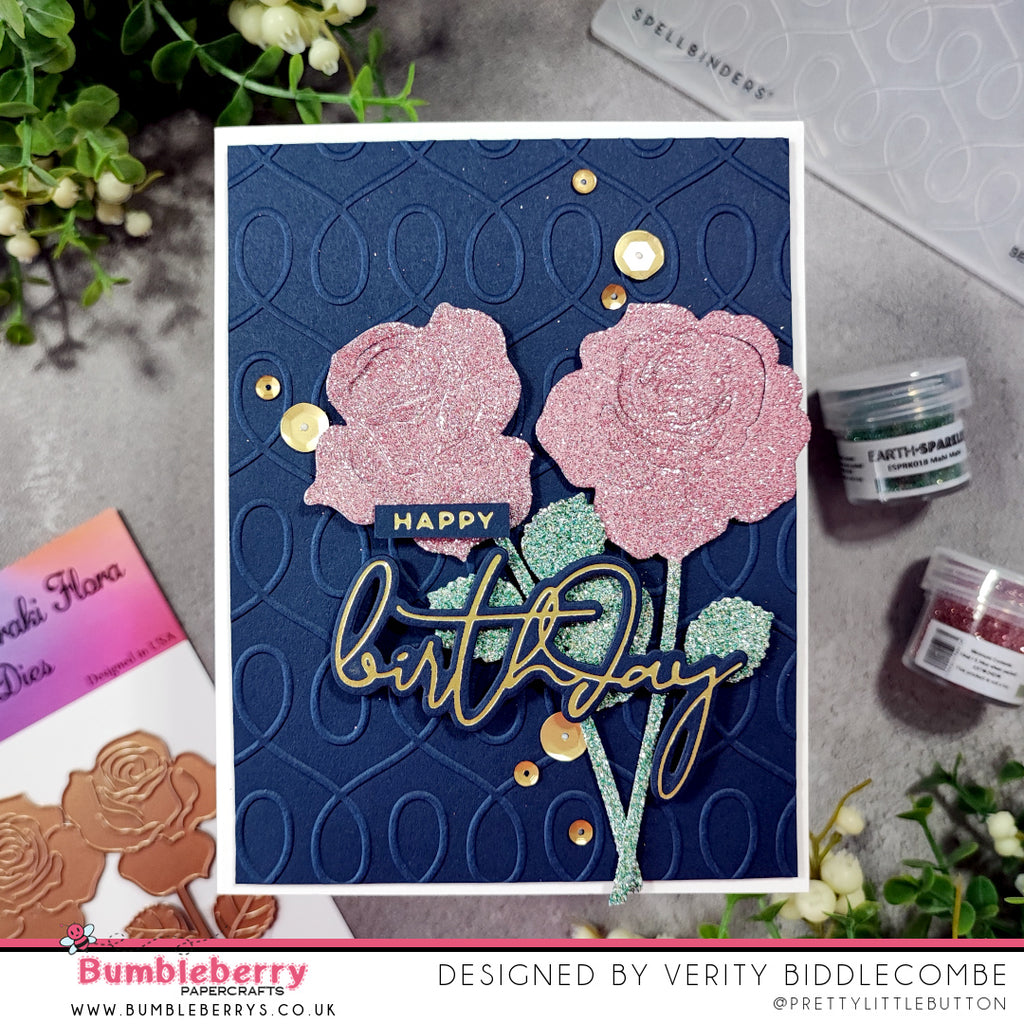 Colour your die-cuts quickly with glitter