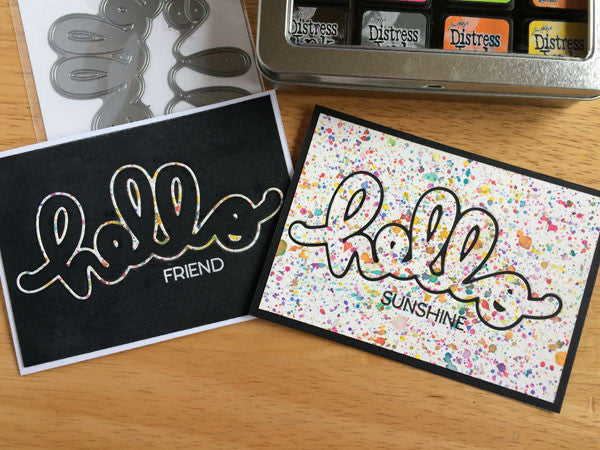 Bonjour 2 cartes 1 Die Cut