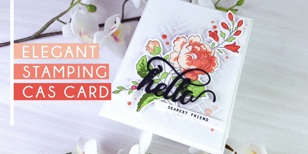 Carte CAS estampillée élégante - Bouquet Altenew trié sur le volet