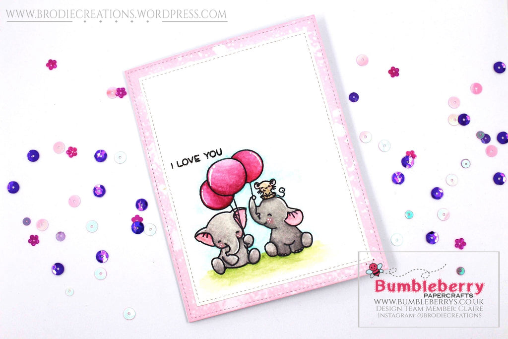 Carte aquarelle simple utilisant le jeu de tampons « Flying With Friends » de Mama Elephant !