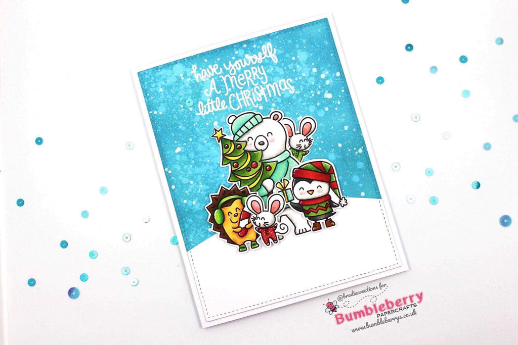 Carte de Noël utilisant l’ensemble « A Merry Little Christmas » d’Avery Elle !