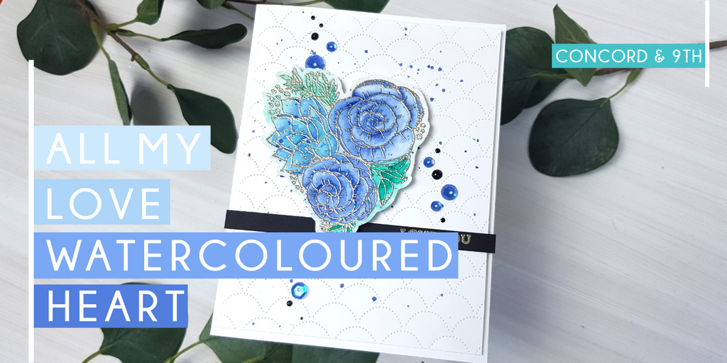 Tout mon amour - Coeur aquarellé
