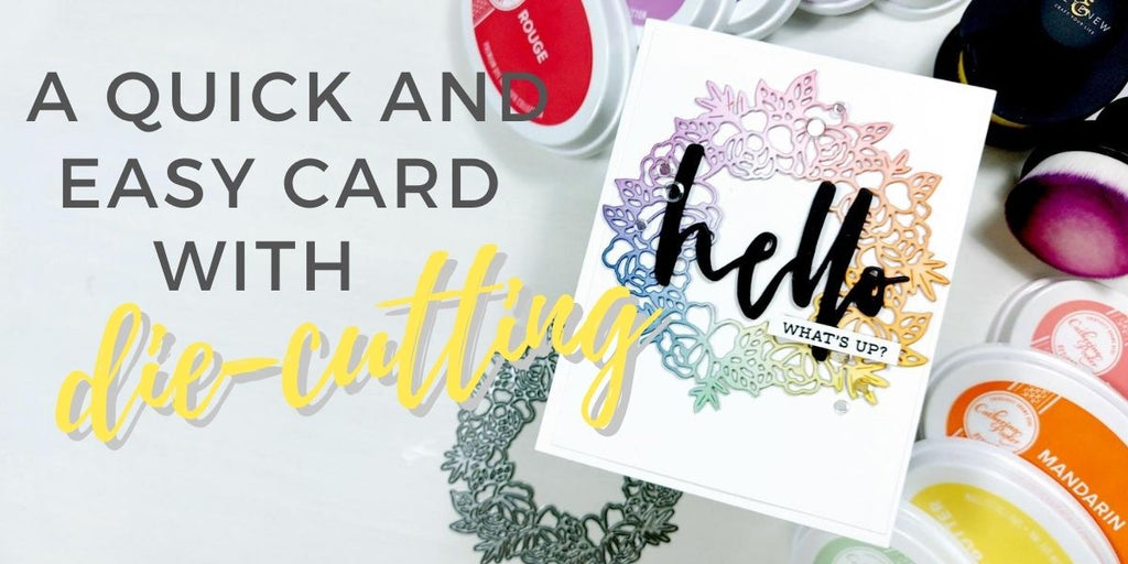 Carte rapide et facile avec découpe simple - Altenew Rose Wreath Die