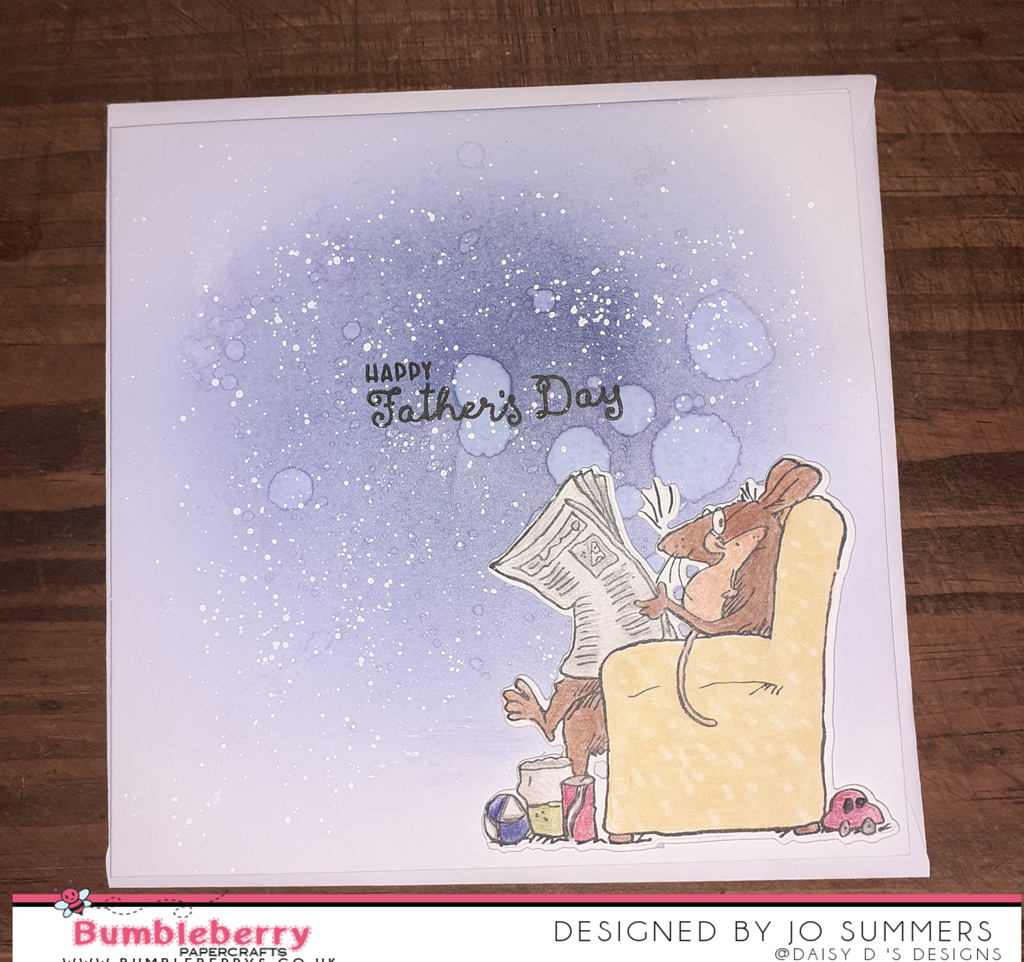 A Simple Fathers Day Card, with Pencils and Colorado Crafts Company Images.