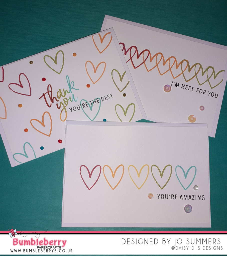 Différents looks à partir d'un petit tampon, pour créer des cartes propres et simples.