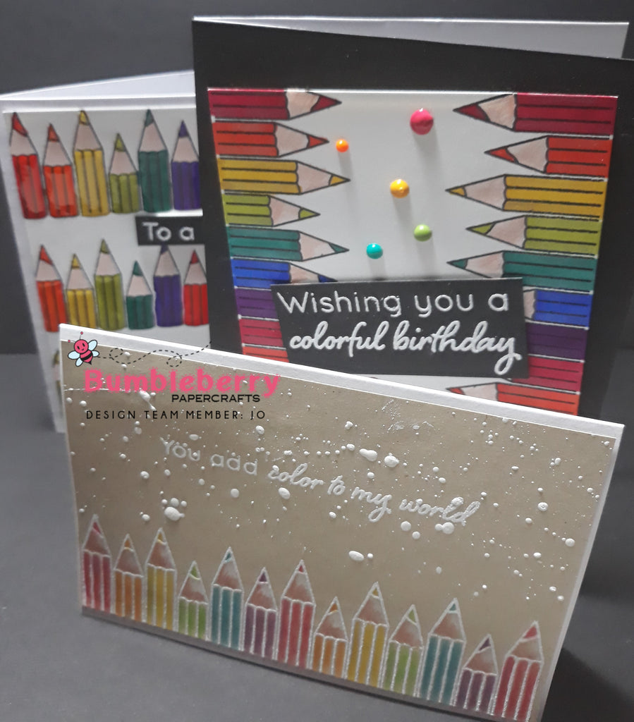 Trois styles de cartes différents ...... Utilisation de tampons Honey Bee Brilliant Day.