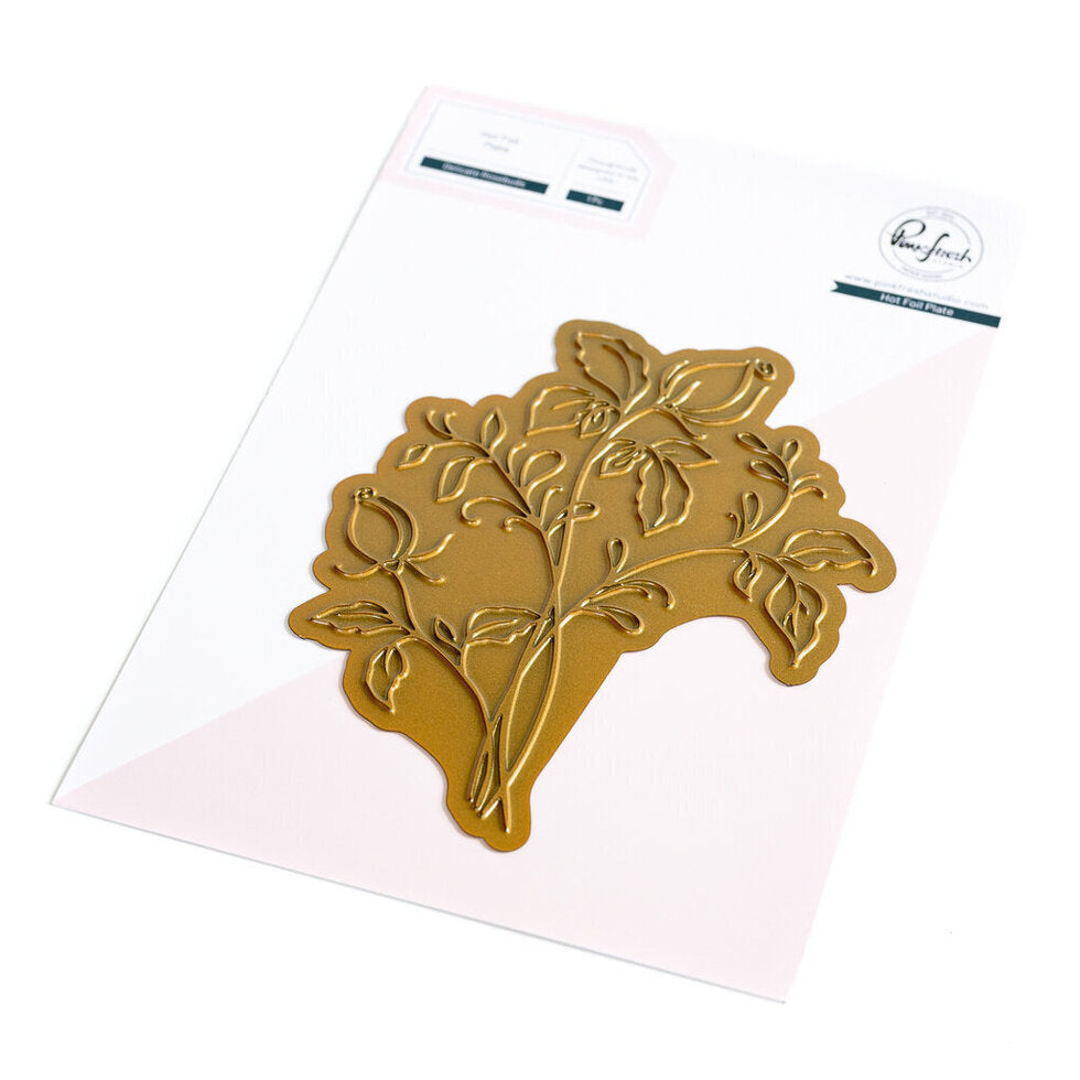 Feuille chaude de boutons de rose délicats