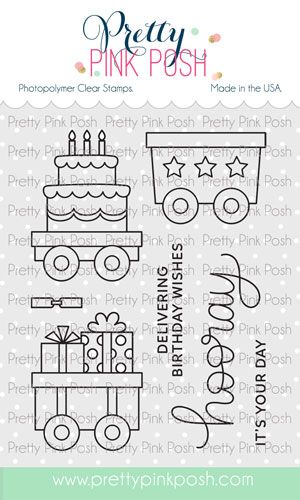 Ensemble de tampons de train d'anniversaire