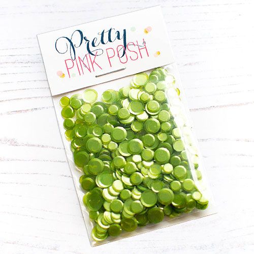 Confettis verts moussus