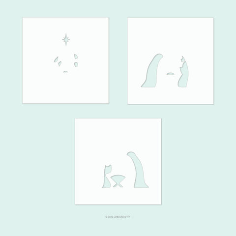 Tout est calme pochoirs 3 pk (4,75 x 4,75)