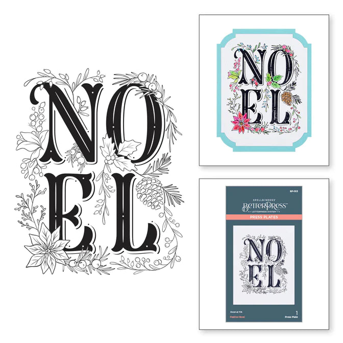 Festive Noel Press Plate from the BetterPress Christmas Collection