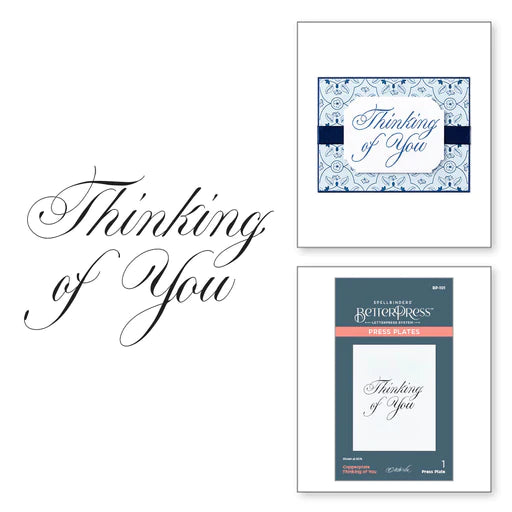 Plaque de presse Copperplate Thinking of You de la collection Copperplate Everyday Sentiments par Paul Antonio