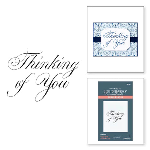 Copperplate Thinking of You Press Plate from the Copperplate Everyday Sentiments Collection by Paul Antonio