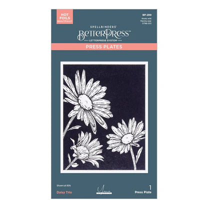 Daisy Trio BetterPress and Stencil Bundle from the Yana's Daisies Collection by Yana Smakula