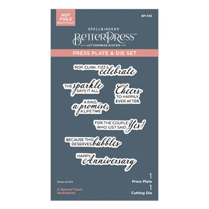 A Special Toast Sentiments BetterPress Plate & Die Set from the Happier Hour Collection