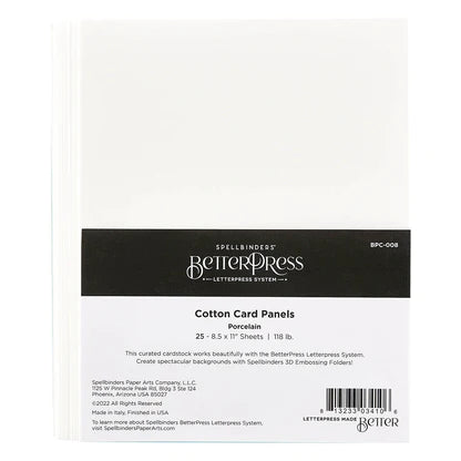 Feuilles de coton BetterPress en porcelaine, 8 1/2 x 11 po, paquet de 25