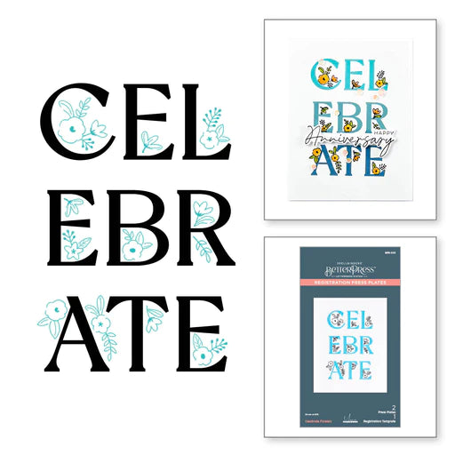 Plaque de presse d'enregistrement Celebrate Flowers de la collection Let's Celebrate de Yana Smakula