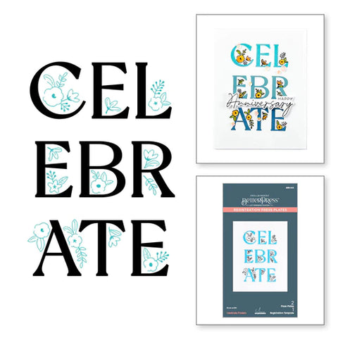 Plaque de presse d'enregistrement Celebrate Flowers de la collection Let's Celebrate de Yana Smakula
