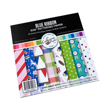 Papier à motifs ruban bleu
