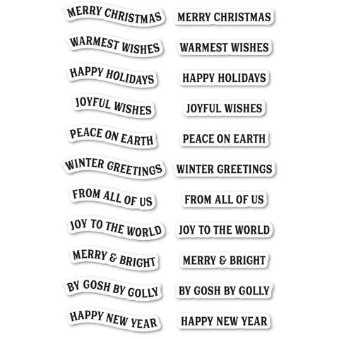 Christmas Banners clear stamp and die set