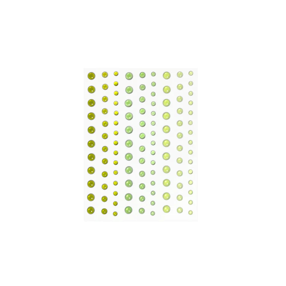 Translucent Greens Hero Hues Enamel Dots*