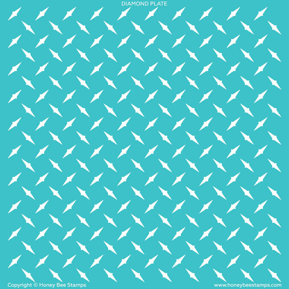 Diamond Plate Background Stencil