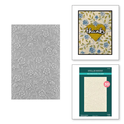 Dossier de gaufrage 3D Fleurs et feuillages de la collection From the Garden de Wendy Vecchi