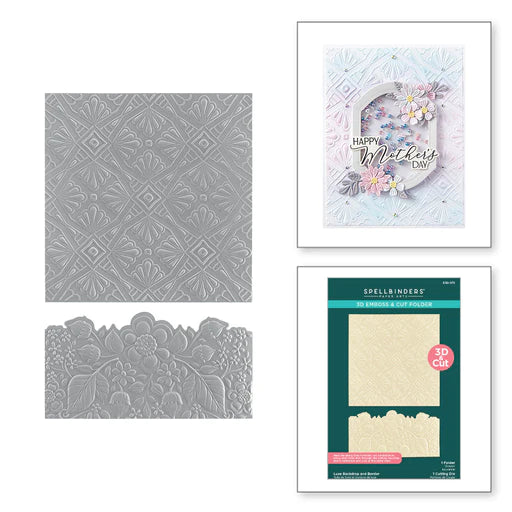 Luxe Toile de fond et bordure 3D Emboss & Cut Folder de la collection Mirrored Arch