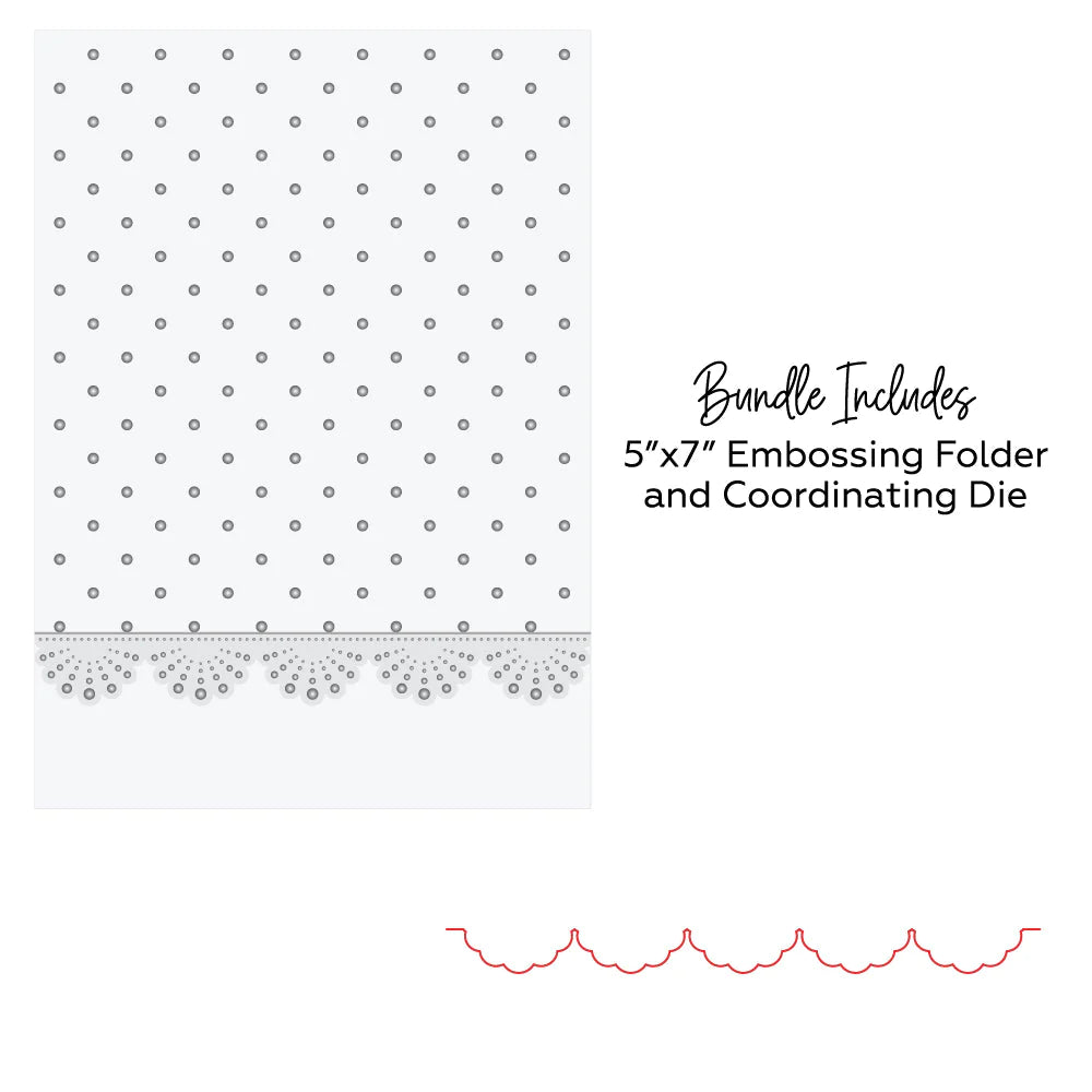 Ensemble de dossiers et matrices de gaufrage 3D Eyelet Lace