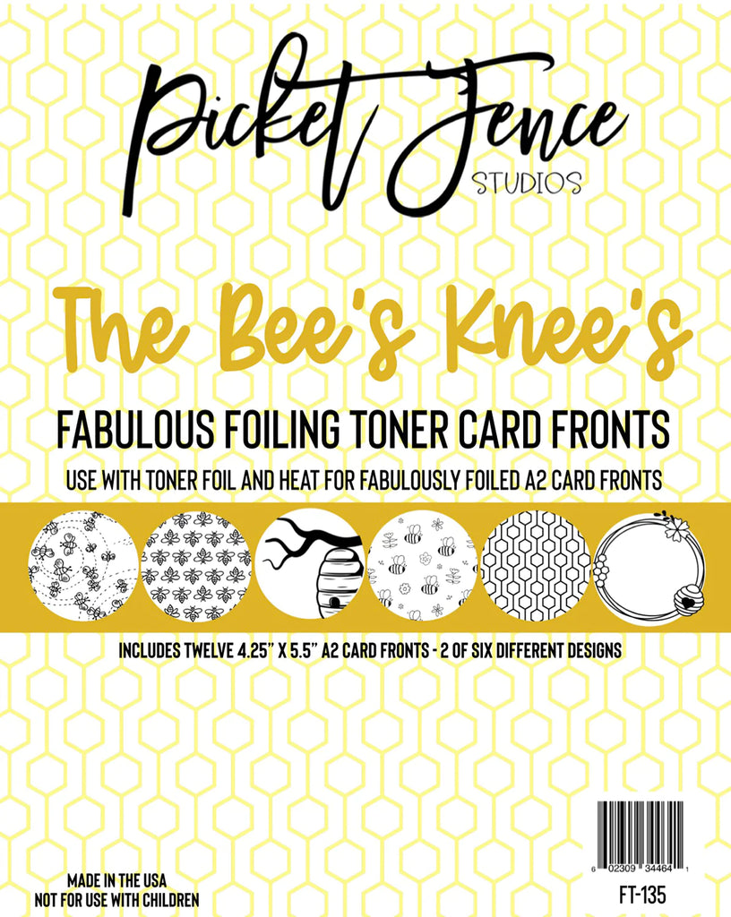 Fabulous Foiling Toner Card Fronts -The Bee's Knees*