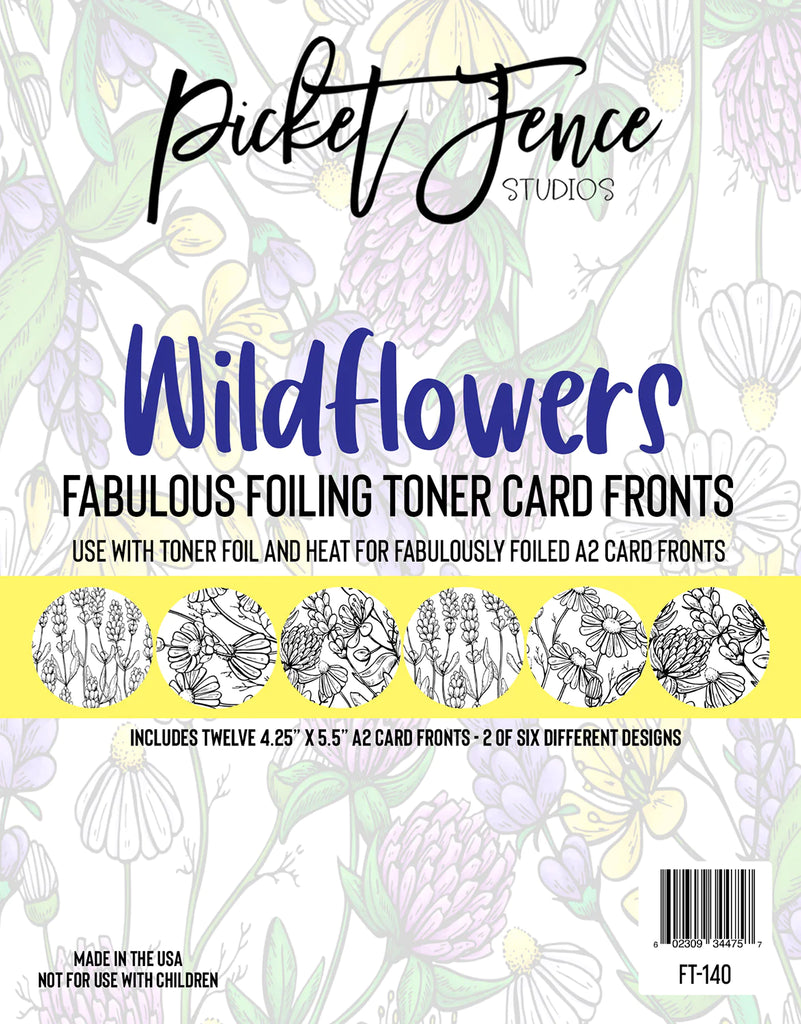 Fabulous Foiling Toner A2 Card Fronts - Wildflowers