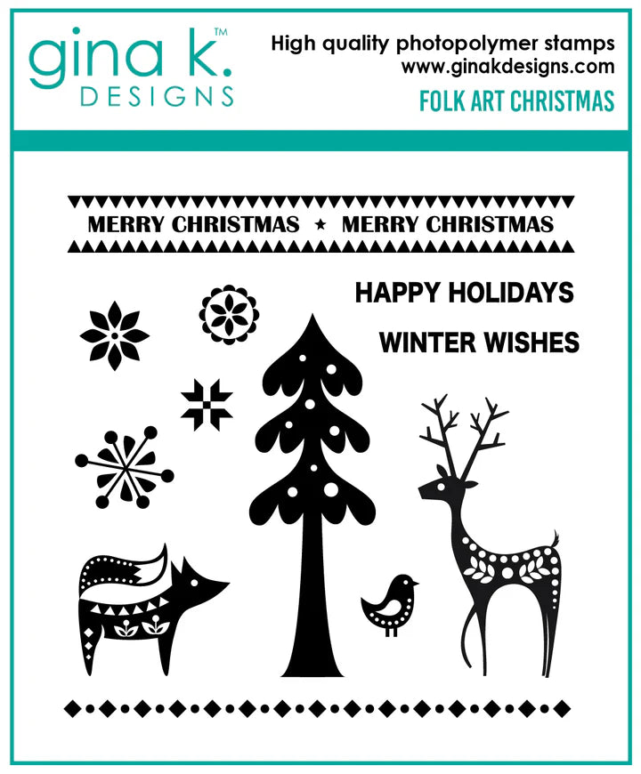 Folk Art Christmas Stamp Set - RETIRING