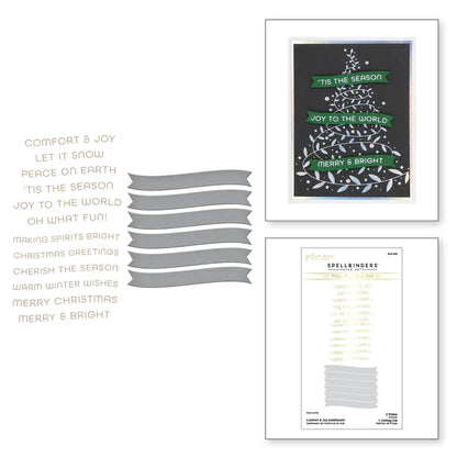 Ensemble d'assiettes et matrices à chaud Comfort & Joy Sentiments de la collection Glimmer for the Holidays