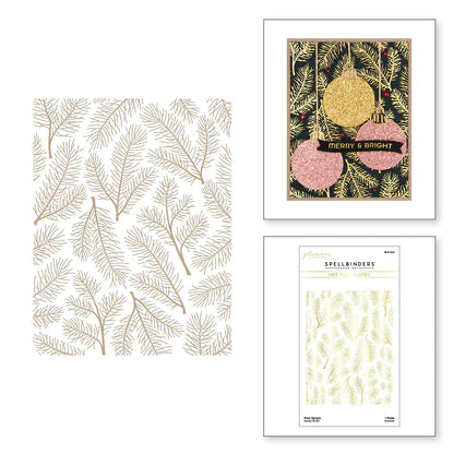 Assiette chaude en aluminium Pine Sprays de la collection Glimmer for the Holidays