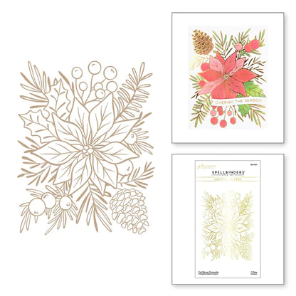 Assiette chaude Poinsettia Full Bloom de la collection Glimmer for the Holidays