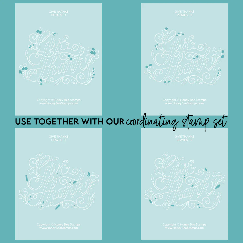 Give Thanks - Set Of 4 Coordinating Stencils