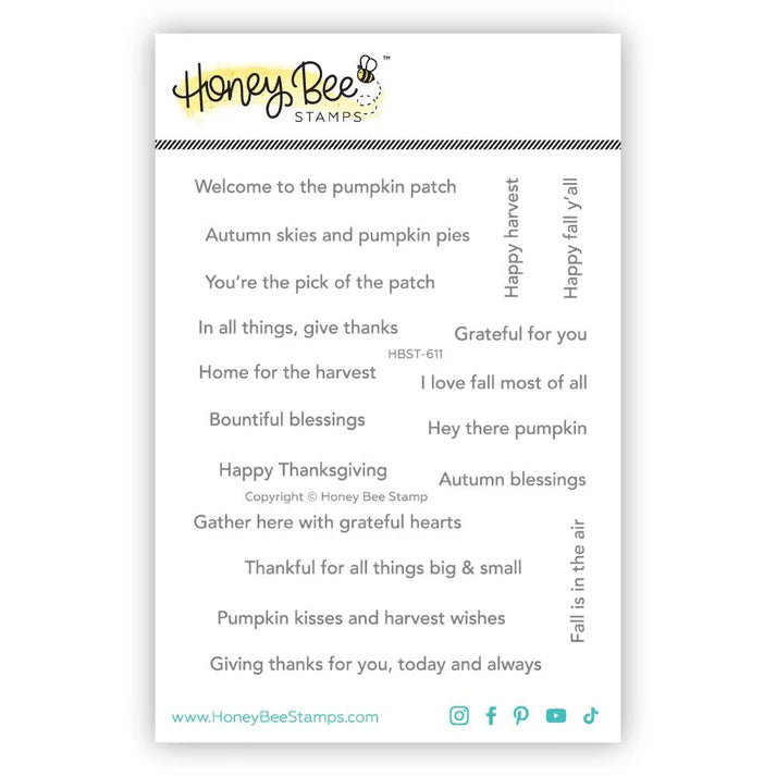 Mini Messages: Fall 4x6 Stamp Set