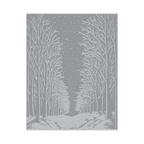 Snowy Night Letterpress + Foil Plate