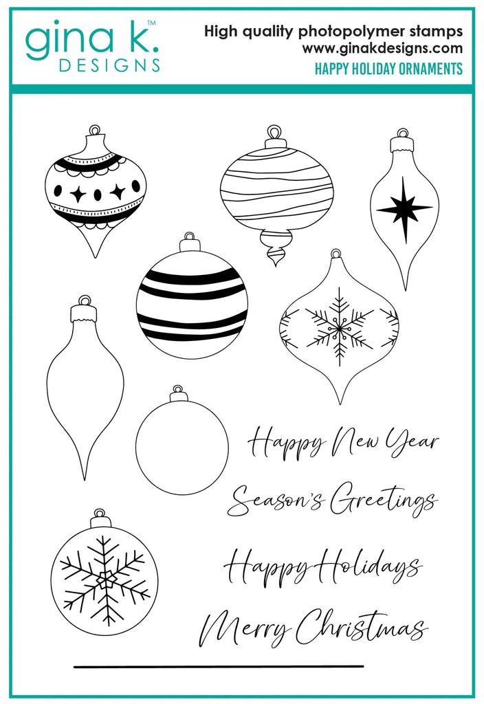 Happy Holiday Ornaments Stamp Set - RETIRING