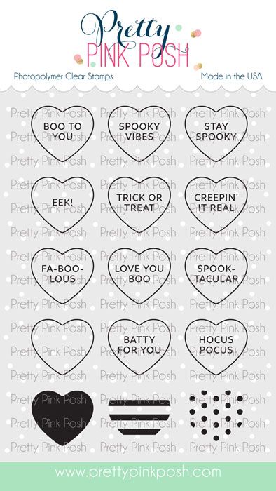 Halloween Candy Hearts Stamp Set