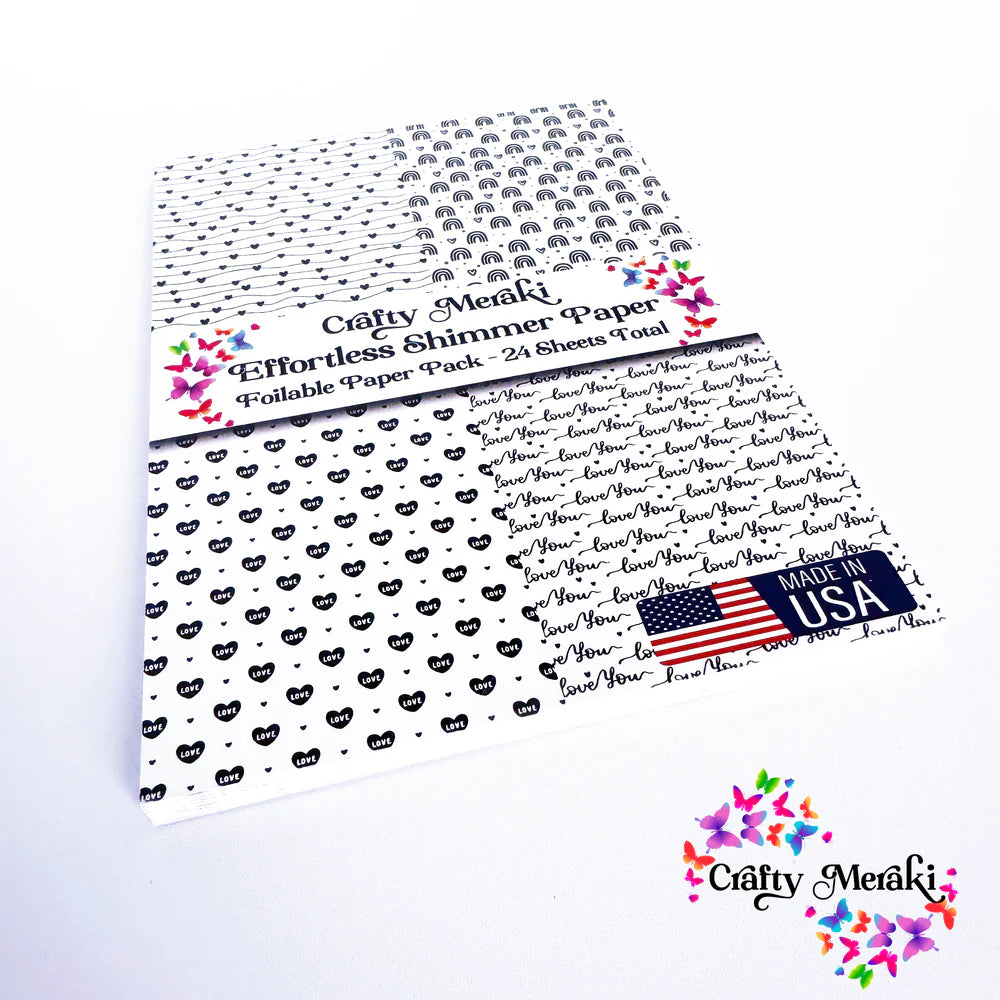 Papier scintillant sans effort Craft Meraki - Toile de Cupidon ESP