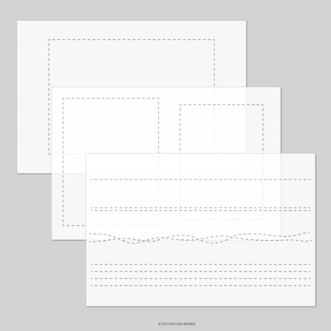 Kristina's Finishing Touches Stencil Pack (3 qty; 6 x 9)