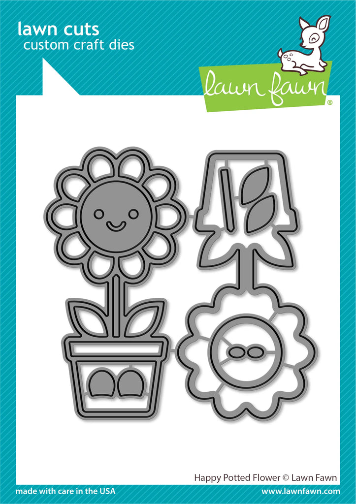 Fleur en pot heureuse